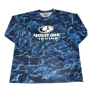 Mossy Oak Fishing Men's 2XL Elements Performance Fishing Breathable Camo Shirt